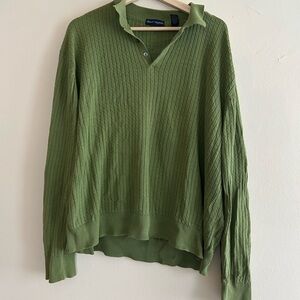 XXL Oversized Green Silk Shirt